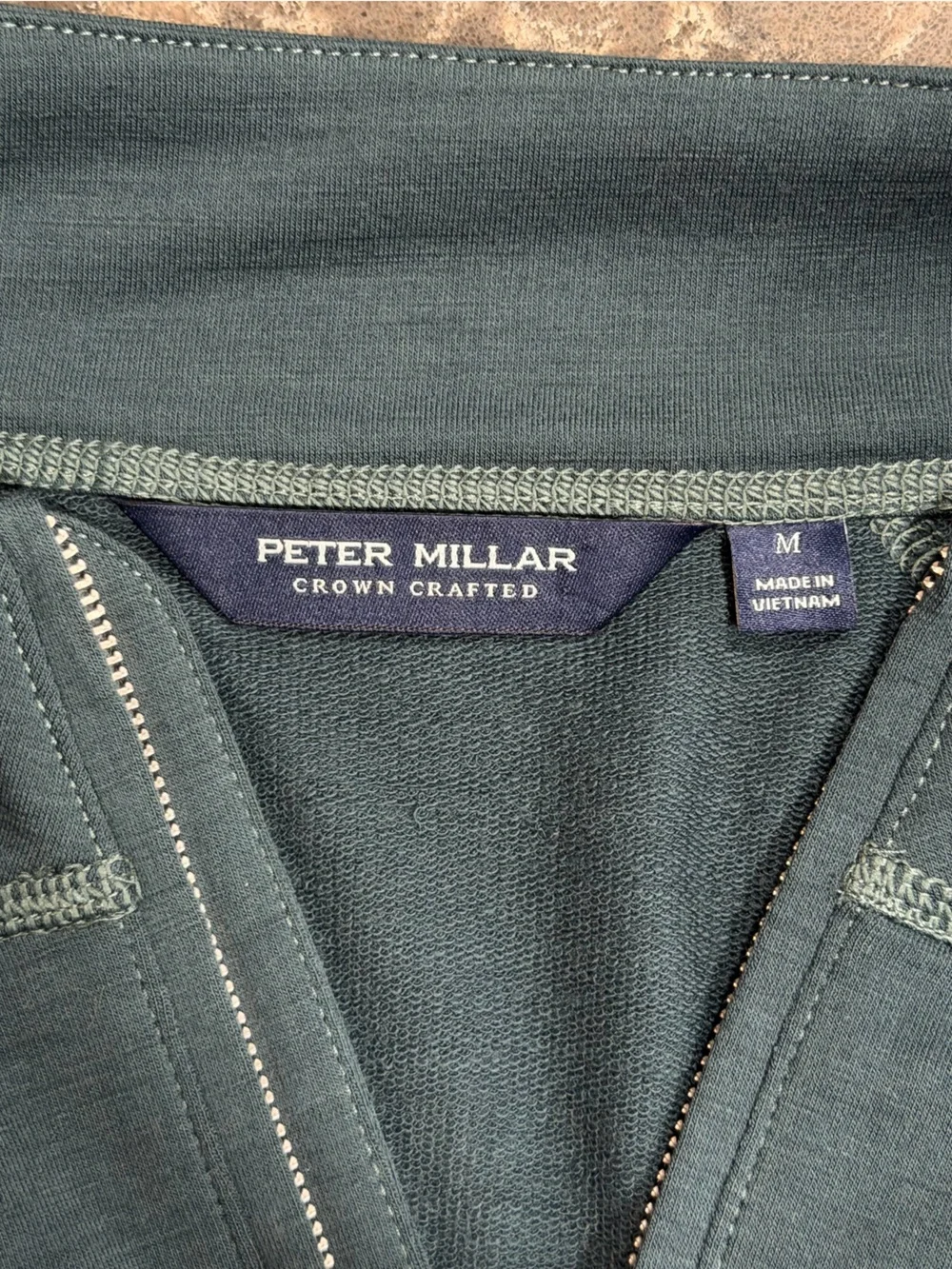 NWOT Peter Millar Excursionist Flex Performance Quarter Zip: Balsam (Medium)